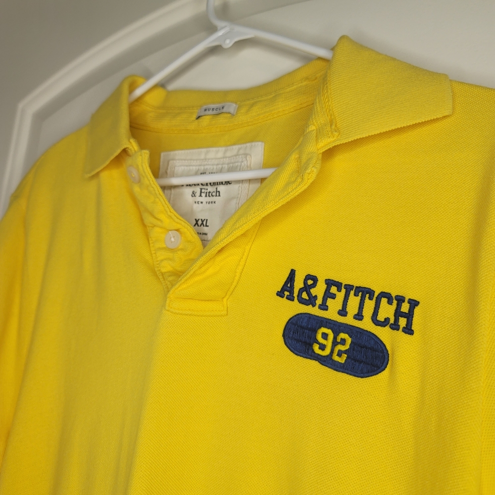 Abercrombie & Fitch Mens Preppycore Polo Muscle Fit Y2K Tee XXL